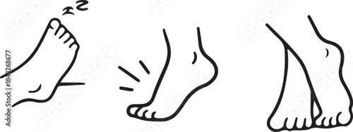 Foot Pain and Discomfort Illustrations
