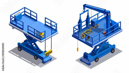 Scissor Lift Isolated on White Background