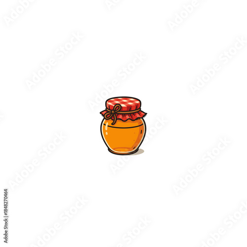Honey jar logo Icon flat vector design