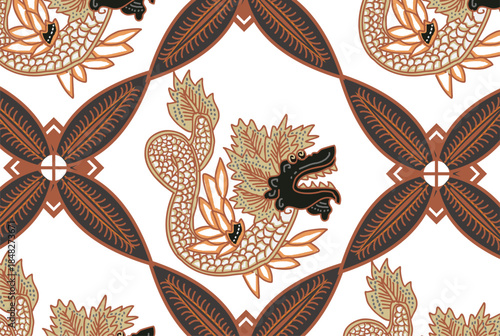 Classic Batik with various motifs, inspiration for Indonesian batik motifs for printing purposes