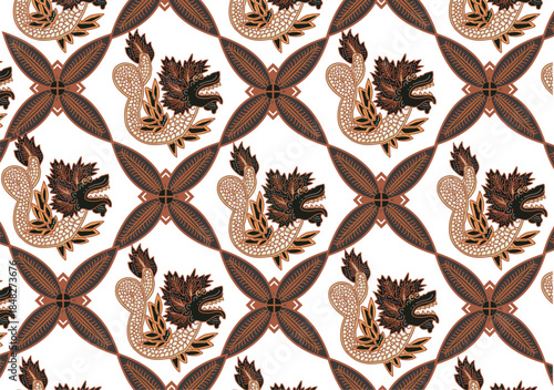 Classic Batik with various motifs, inspiration for Indonesian batik motifs for printing purposes