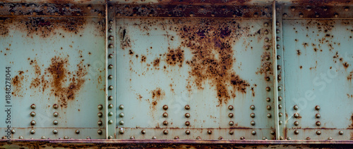 Corroded steel background for construction. Rust stains for repair services design. Metal panel texture for construction branding. Grunge rust pattern for design use. Bridge corrosion for engineering.