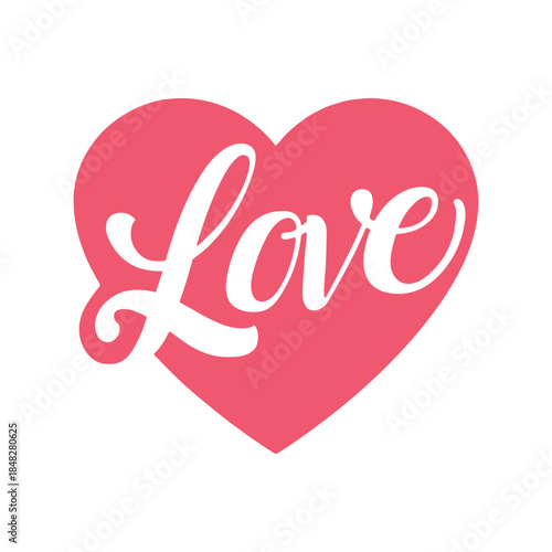 heart with love word icon