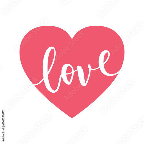 heart with love word icon