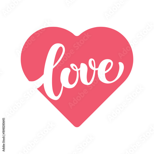 heart with love word icon