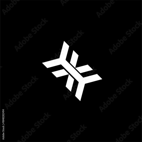 Abstract XY letters logo design with slanted concept.