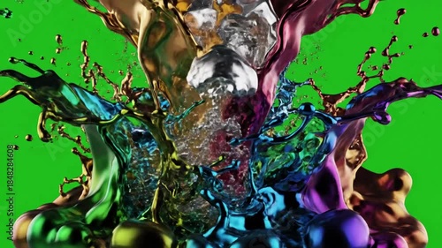 Turbulent Liquid Turbulence Rising Through Sandy Dunes with liquid texture flowing upwards on effect green screen liquid textures