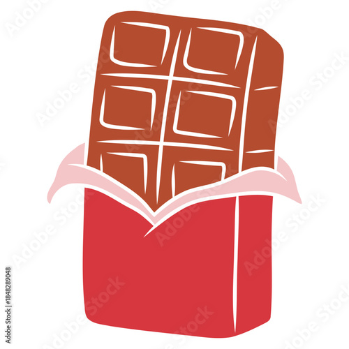 Opened Chocolate Bar