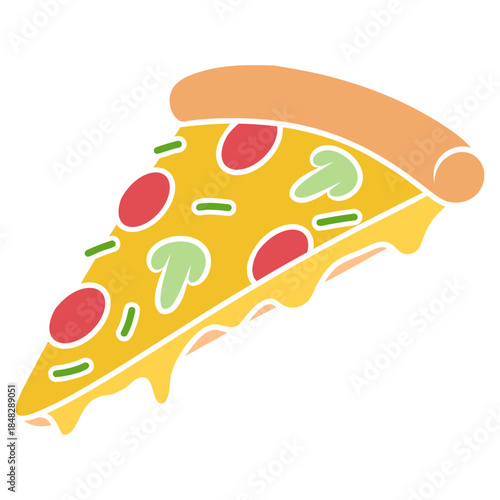Illustration of a Slice of Pizza