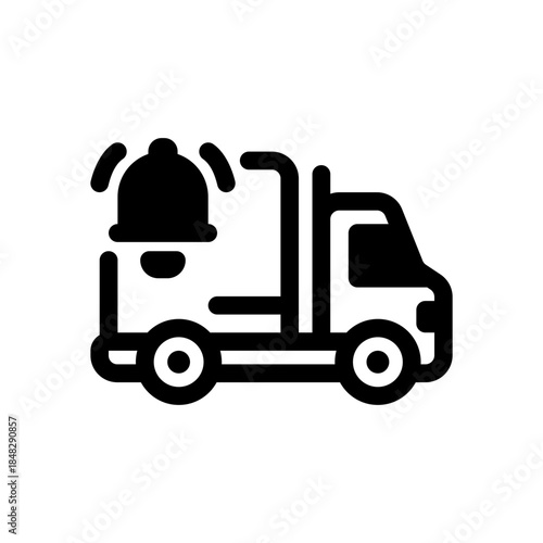 Delivery Notification Truck Icon with Bell Symbol for Logistics, Courier Alert, and Shipping Updates