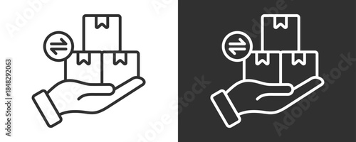 Direct Marketing Icon Set Vector Collection Isolated In Black And White