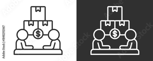 Reseller Icon Set Vector Collection Isolated In Black And White
