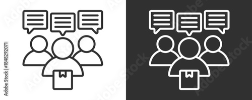 Loyal Customer Icon Set Vector Collection Isolated In Black And White