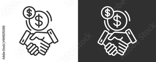 Acquisition Icon Set Vector Collection Isolated In Black And White