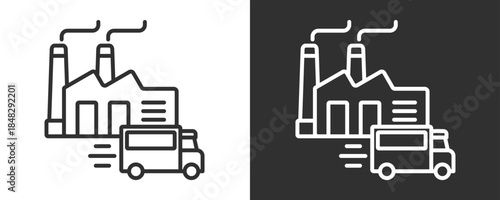 Distribution Icon Set Vector Collection Isolated In Black And White