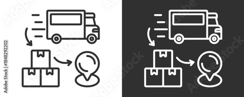 Supply Chain Icon Set Vector Collection Isolated In Black And White