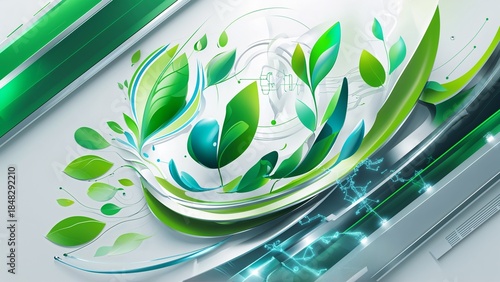 Sustainable technology and green energy business background