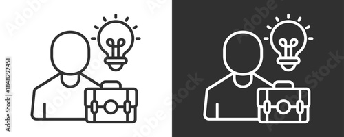 Entrepeneur Icon Set Vector Collection Isolated In Black And White
