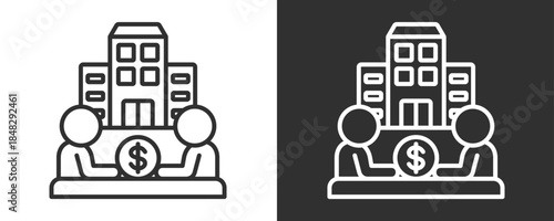 Broker Icon Set Vector Collection Isolated In Black And White