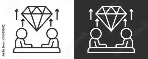 Value Icon Set Vector Collection Isolated In Black And White