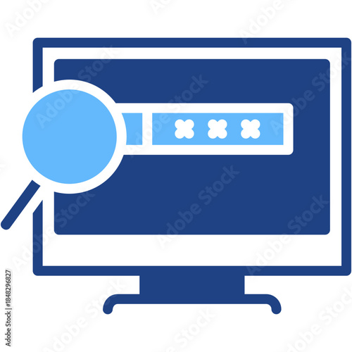 Online Search glyph color icon