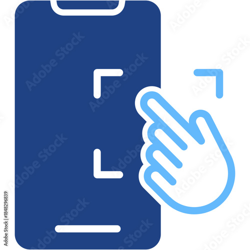 Face Id glyph color icon