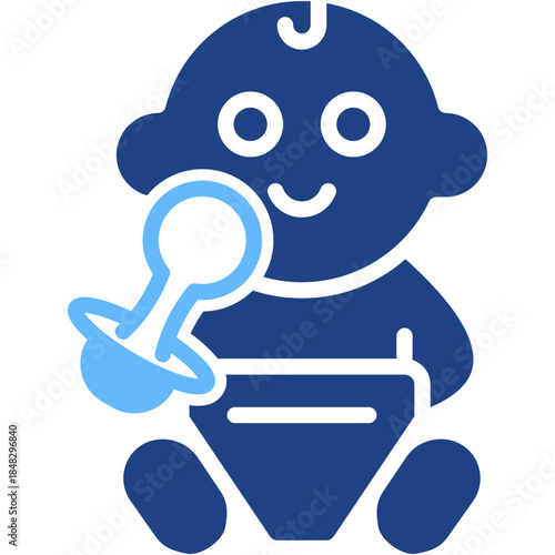Toddler glyph color icon