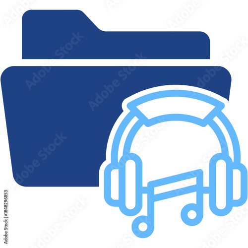 Music Folder glyph color icon