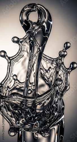 Chrome Liquid Bubble Structure