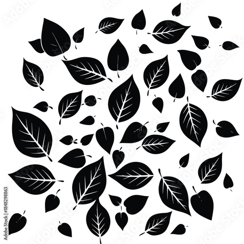 Collection of vibrant green leaves with intricate details, showcasing nature's beauty and freshness for organic and eco-friendly themes.