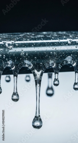 Liquid Drip Texture on Glass