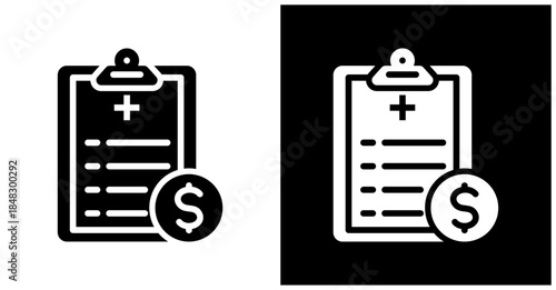 Foto Qualified Medical Expense Icon Set In White And Black Background