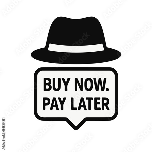 Hat icon for a fintech "Buy Now. Pay Later" service