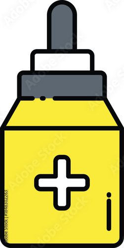 Modern Flat Design Icon of a Respirator Mask, Providing Essential Health and Safety Protection Against Airborne Contaminants and Pollutants