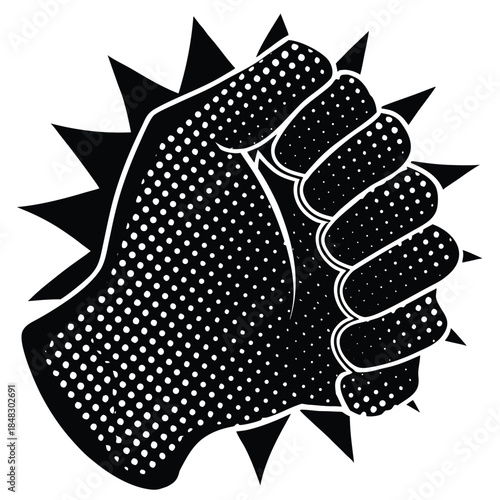 Black and white ripped paper effect with rough edges on a clean background, grunge texture