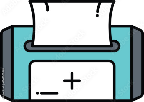 Modern Flat Design Icon of a Respirator Mask, Providing Essential Health and Safety Protection Against Airborne Contaminants and Pollutants