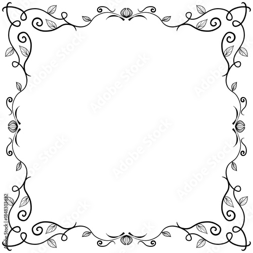 frame with floral ornament