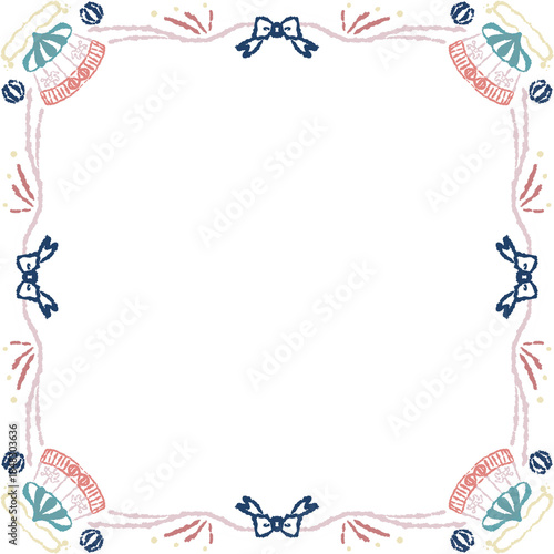 frame with ribbon
