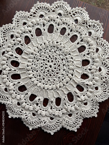 lace doily on 