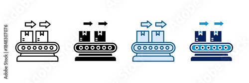 Industrial Packaging Icon Set Multiple Style Collection
