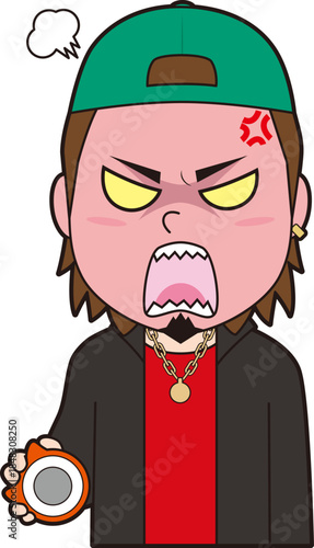 パチンコでキレる若い男性