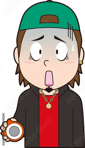 パチンコで青ざめる若い男性