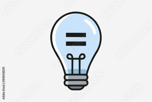 Equality Idea Lightbulb Concept  
