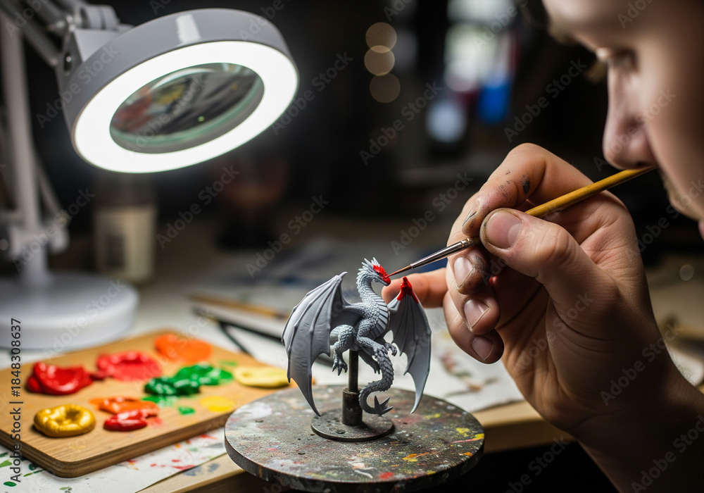 Fototapeta premium Professional Miniature Painting