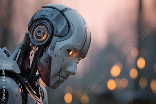Robot with intricate metal ...