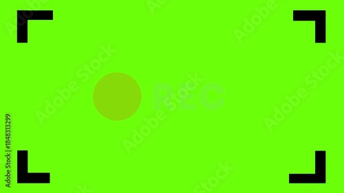 Recording sign green screenc animation