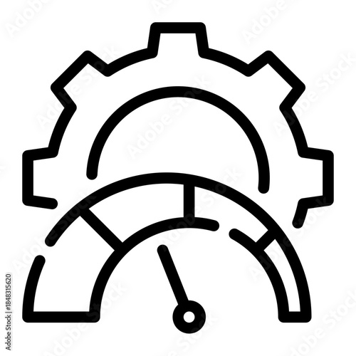 gear line icon
