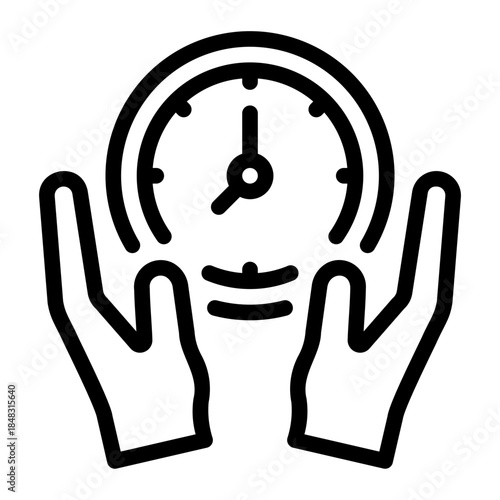 hands line icon