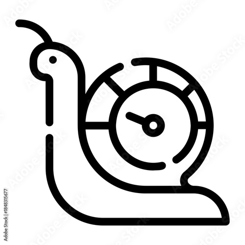 snail line icon