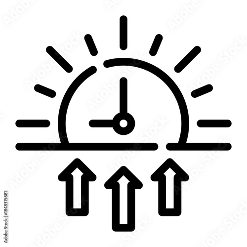 sunrise line icon